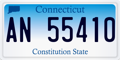 CT license plate AN55410