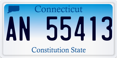 CT license plate AN55413