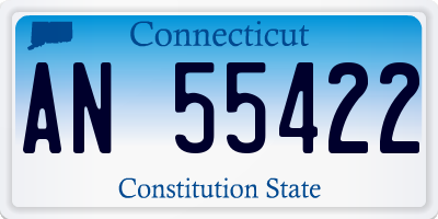 CT license plate AN55422
