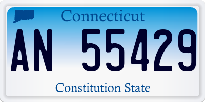 CT license plate AN55429