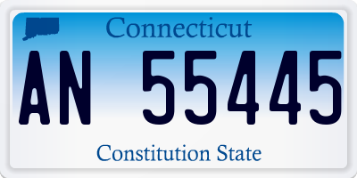 CT license plate AN55445