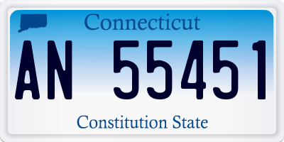 CT license plate AN55451