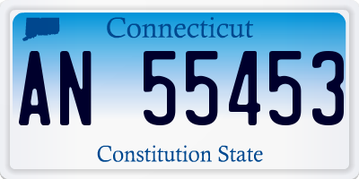 CT license plate AN55453