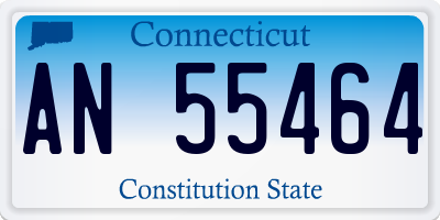 CT license plate AN55464