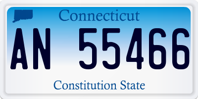 CT license plate AN55466