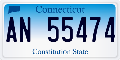 CT license plate AN55474