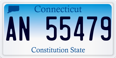 CT license plate AN55479