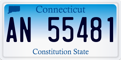 CT license plate AN55481