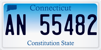 CT license plate AN55482