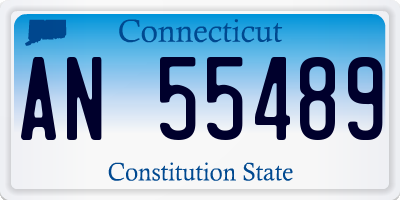 CT license plate AN55489