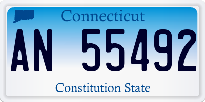 CT license plate AN55492