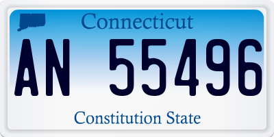 CT license plate AN55496