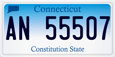 CT license plate AN55507
