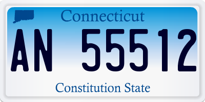CT license plate AN55512