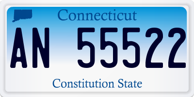 CT license plate AN55522