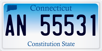 CT license plate AN55531
