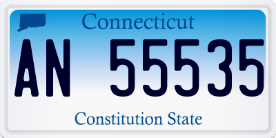 CT license plate AN55535
