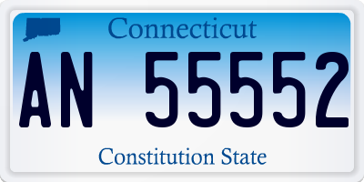CT license plate AN55552