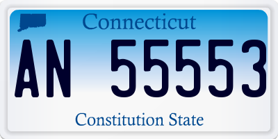 CT license plate AN55553