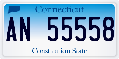 CT license plate AN55558