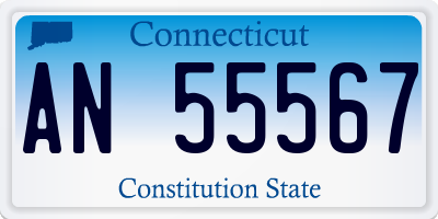 CT license plate AN55567