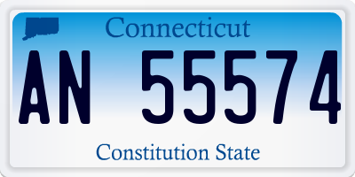 CT license plate AN55574