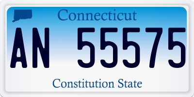 CT license plate AN55575