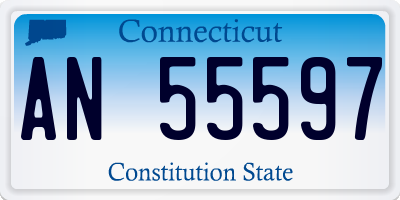 CT license plate AN55597