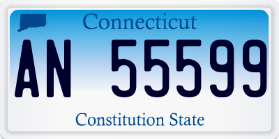 CT license plate AN55599