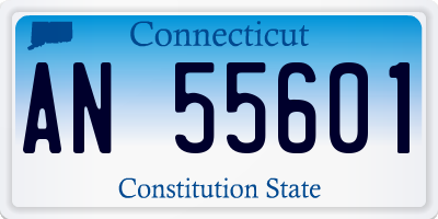 CT license plate AN55601