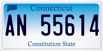 CT license plate AN55614