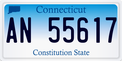 CT license plate AN55617