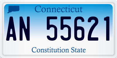 CT license plate AN55621