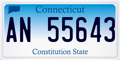 CT license plate AN55643