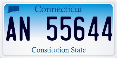 CT license plate AN55644