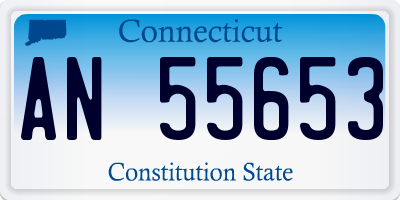 CT license plate AN55653