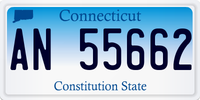 CT license plate AN55662