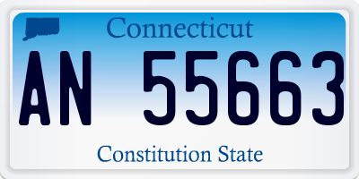 CT license plate AN55663