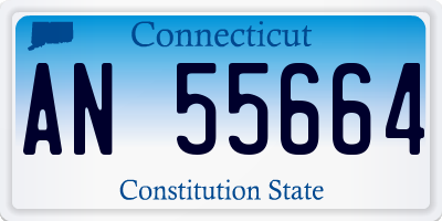 CT license plate AN55664