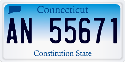 CT license plate AN55671