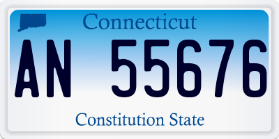 CT license plate AN55676