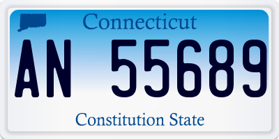CT license plate AN55689