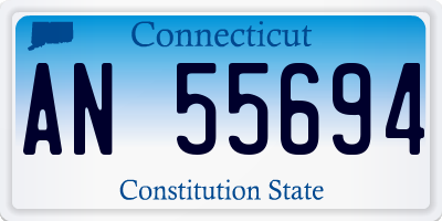 CT license plate AN55694