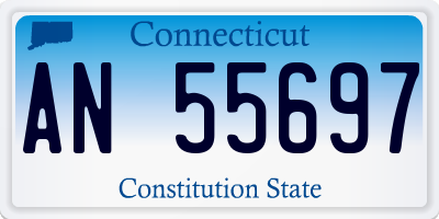 CT license plate AN55697