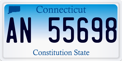 CT license plate AN55698