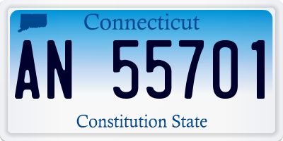 CT license plate AN55701