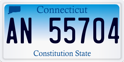 CT license plate AN55704