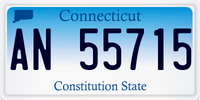 CT license plate AN55715