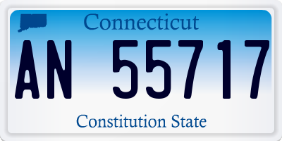 CT license plate AN55717