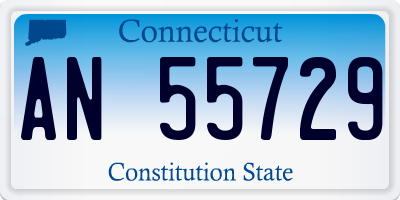 CT license plate AN55729